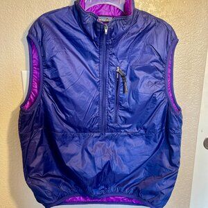 VTG patagonia vest men S 90s Puffball 84012 Half Zip Pullover USA Blue Purple